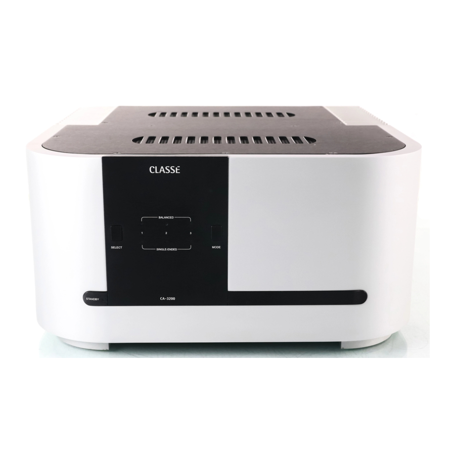 Classe Audio CA-3200 Owner's Manual