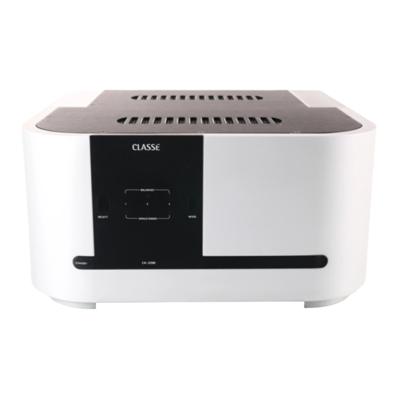Classe Audio CA-3200 Owner's Manual