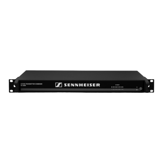 Sennheiser AC 3200 Instructions For Use Manual