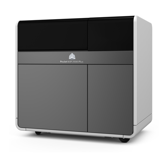 3D Systems projet mjp 2500 User Manual