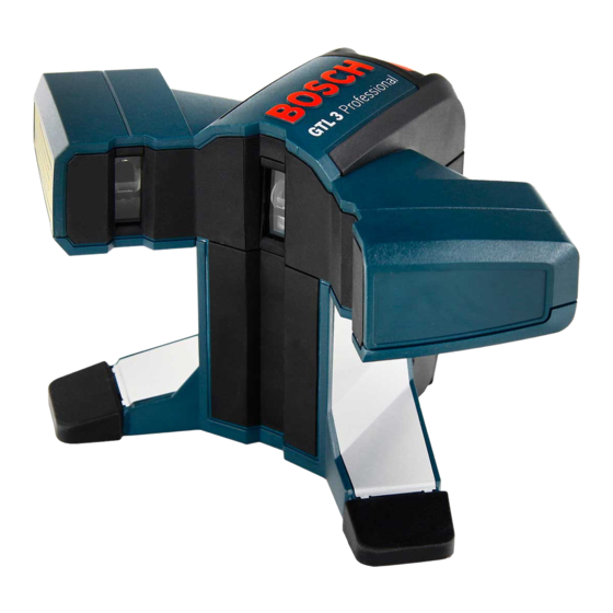 Bosch GTL 3 Professional Tile Laser Manuals