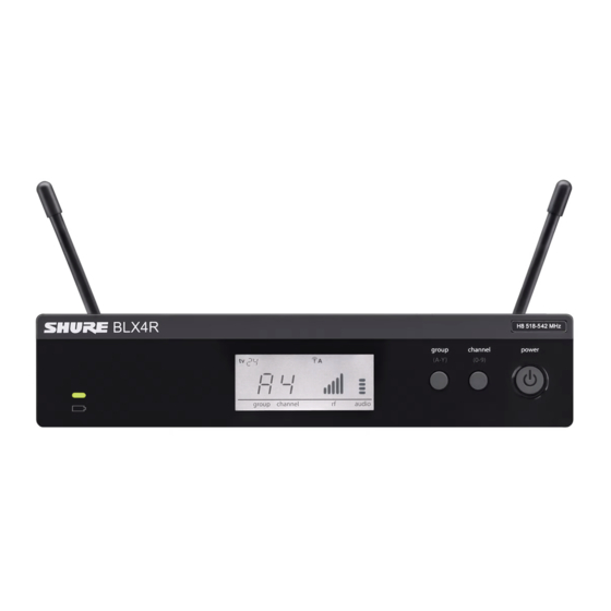Shure blx4r user manual pdf download manualslib