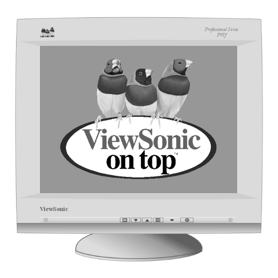 ViewSonic P95f User Manual