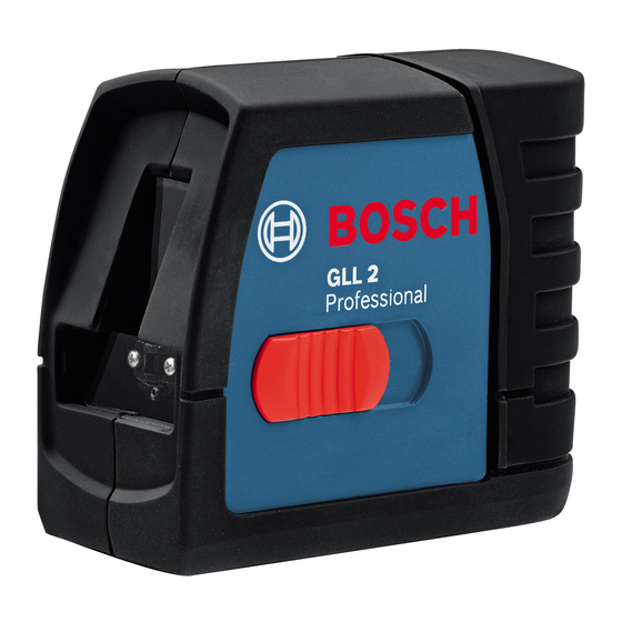 Bosch GLL 2 Professional Original Instructions Manual