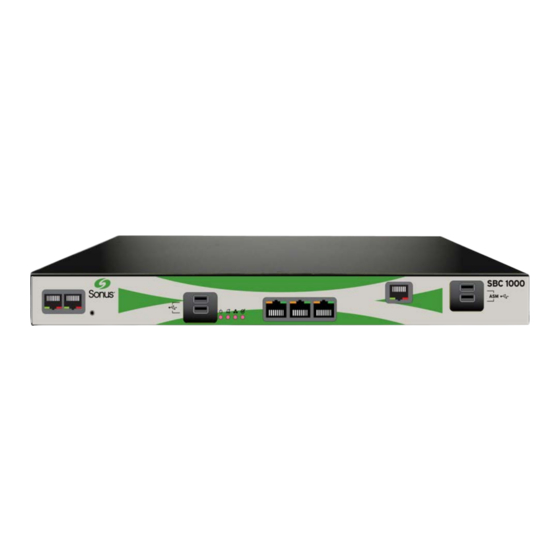 Sonus SBC 1000 Installing Manual