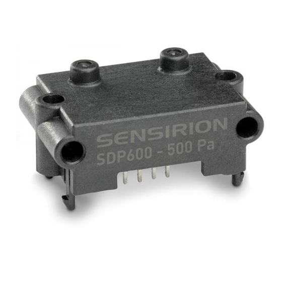 SENSIRION SDP600 Series Handling Instructions