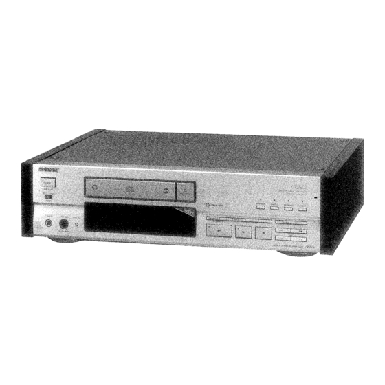 Sony CDP-X555ES CD Player Manuals