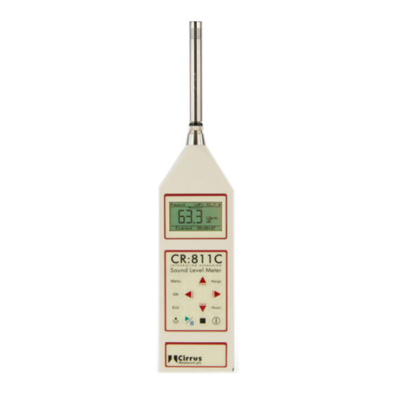 User Manuals: Cirrus Research CR:811C Sound Level Meter