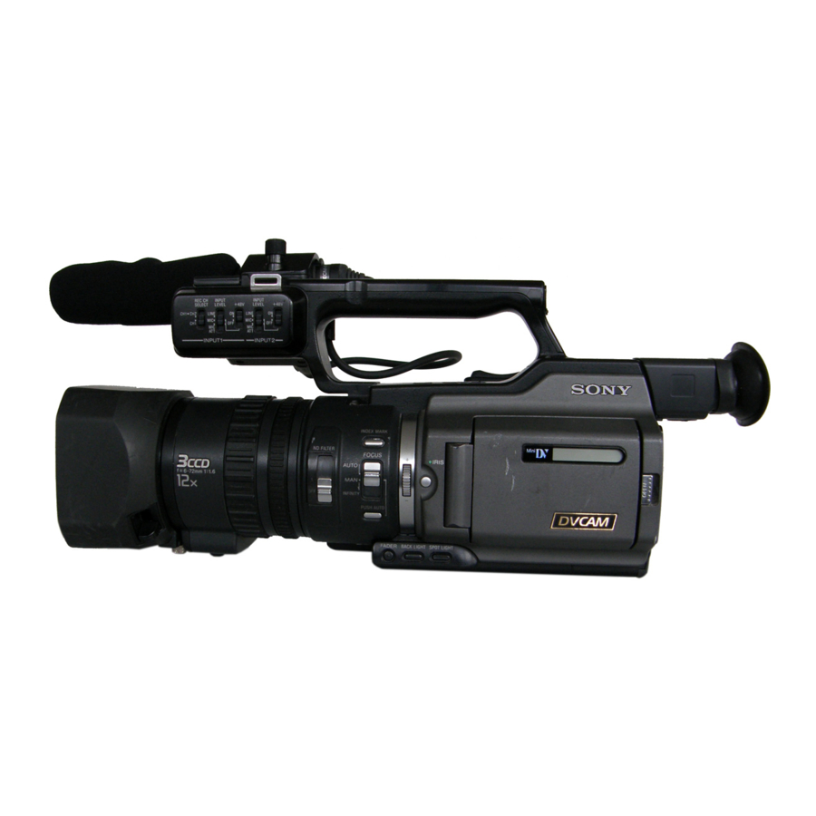 Sony DVCAM DSR-PD170P Operating Instructions Manual