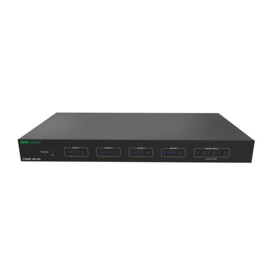 AVGear CS4K-44 V3 User Manual