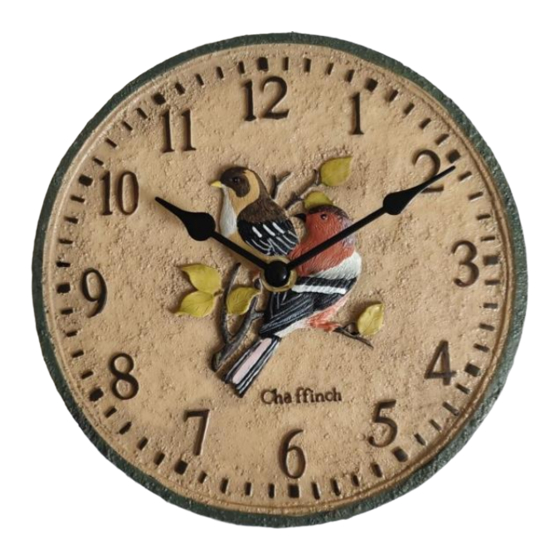 Coopers of Stortford Bird Garden Clock Instructions For Use