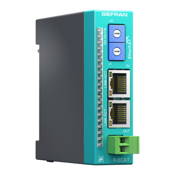 gefran R-ECAT Installation And Operation Manual