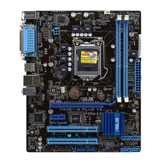 Asus P8H61-M PLUS V3 Quick Start Manual