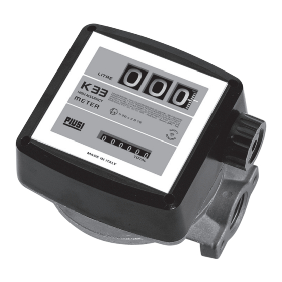 Piusi K33 Atex Use And Maintenance Manual