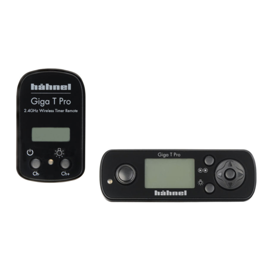 Hahnel Giga T Pro Quick Start Manual