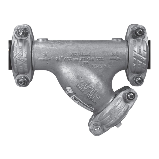 Victaulic FireLock Vic-Strainer 732H Series Installation & Servicing Instructions