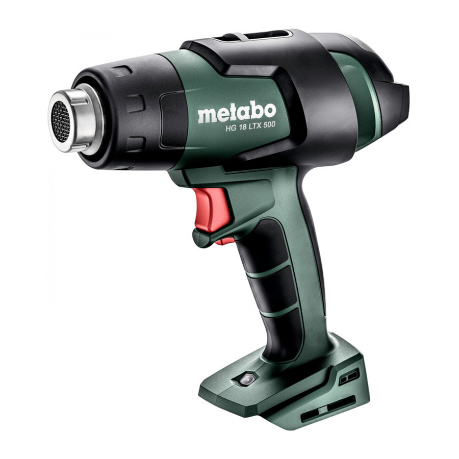 Metabo HG 18 LTX 500 Original Instructions Manual