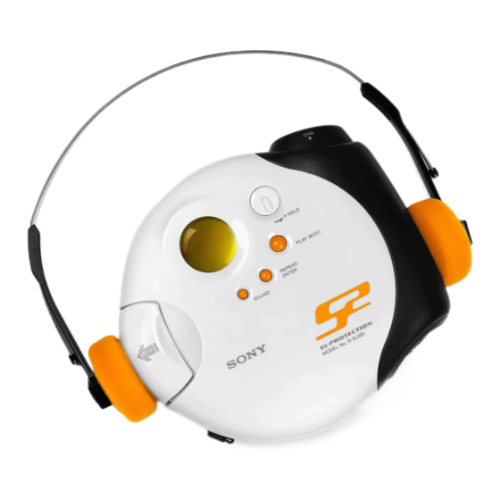 Sony Walkman D-SJ301 Operating Instructions Manual