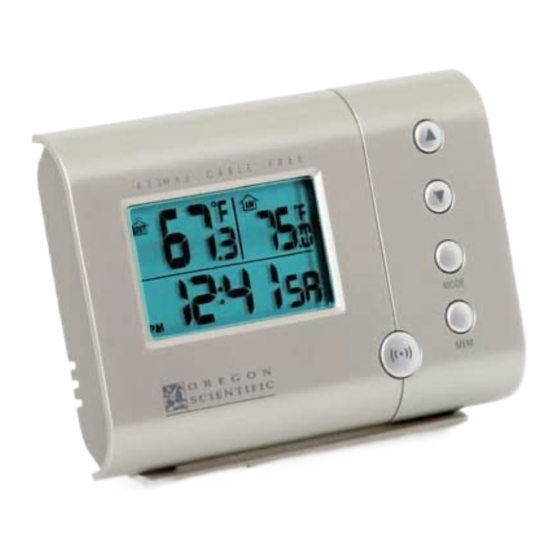 Oregon Scientific RAR681 Wireless In/Outdoor Thermometer W/Dig Clock NO  SENSOR