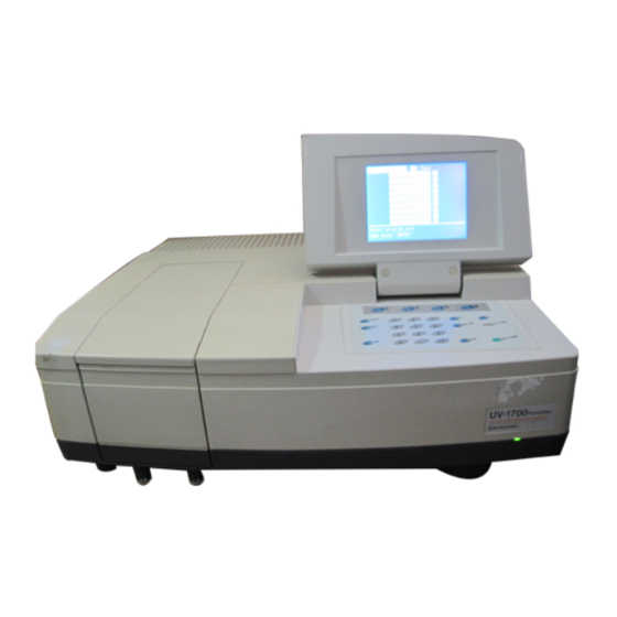 Shimadzu UV-1700 series Service Manual