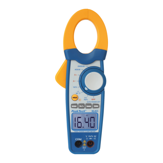 PeakTech 1640 Operation Manual