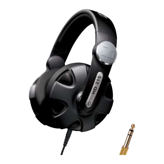 Sennheiser HD HD 215 Specification Sheet