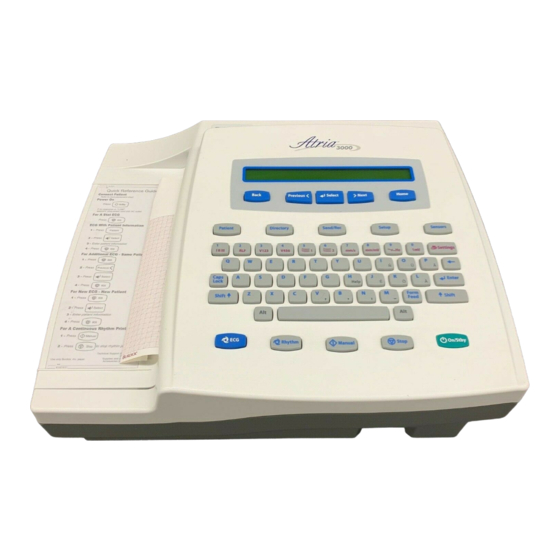 Burdick Atria 3000 Compact EKG Machine Manuals