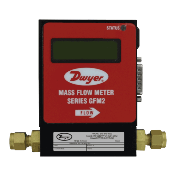 Dwyer Instruments GFM2 Series Installation And Operating Instructions Manual