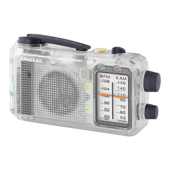 Sangean MMR-77CL Quick Start Manual