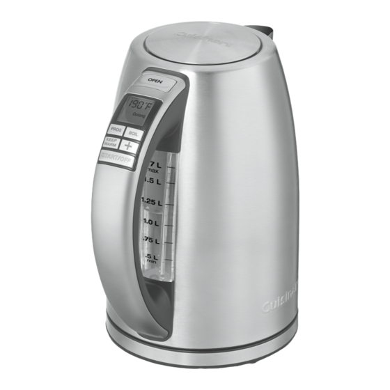 Cuisinart PerfecTemp CPK-20C Instruction And Recipe Booklet