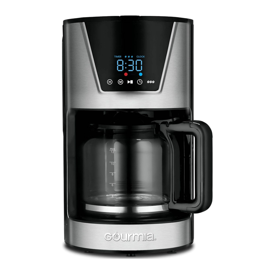 Gourmia GCM2865 - Programmable Coffee Maker with 12-Cup Capacity Manual