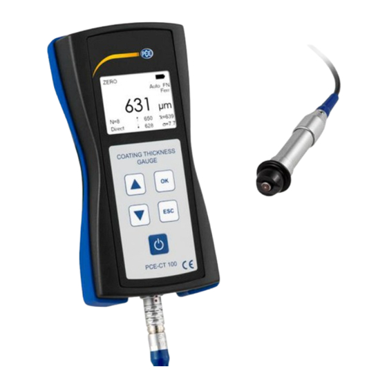 PCE Instruments PCE-CT 100 User Manual