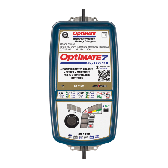 TecMate Optimate7 TM263 Instructions For Use Manual