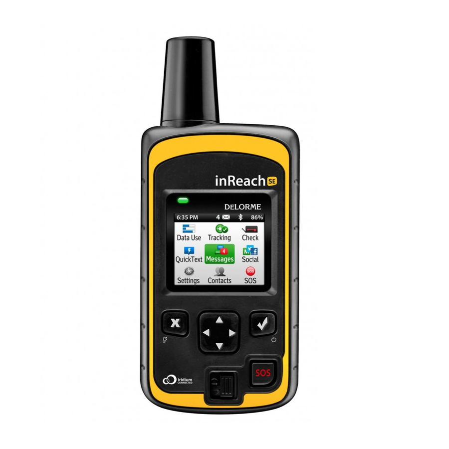 DeLorme inReach se Quick Start Manual