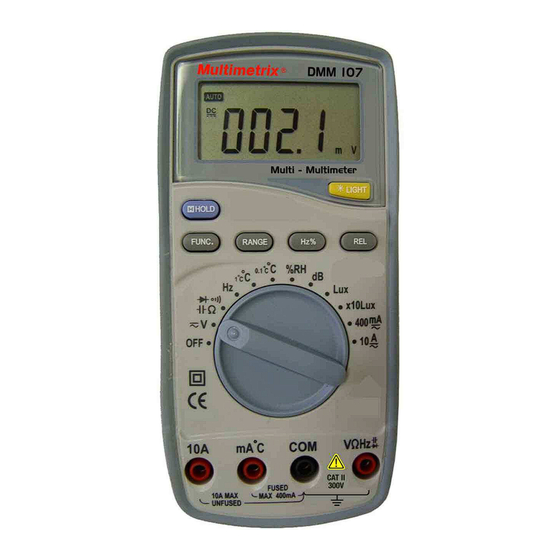 Multimetrix DMM 107 User Manual