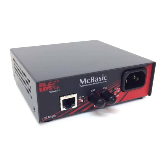 IMC Networks McBasic TX/FX Installation Manual