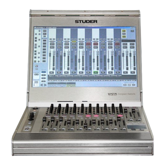 Studer Vista Operating Instructions Manual