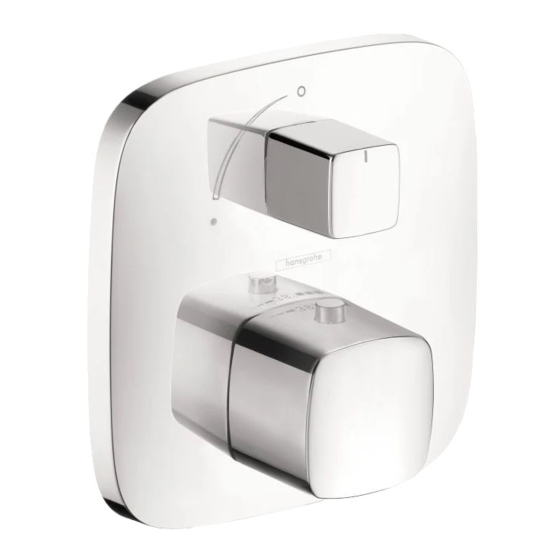 Hans Grohe PuraVida 15771001 Installation/User Instructions/Warranty