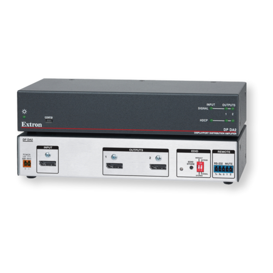 Extron electronics DP DA2 User Manual