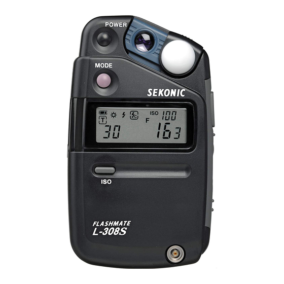 Sekonic L-308S Quick Manual