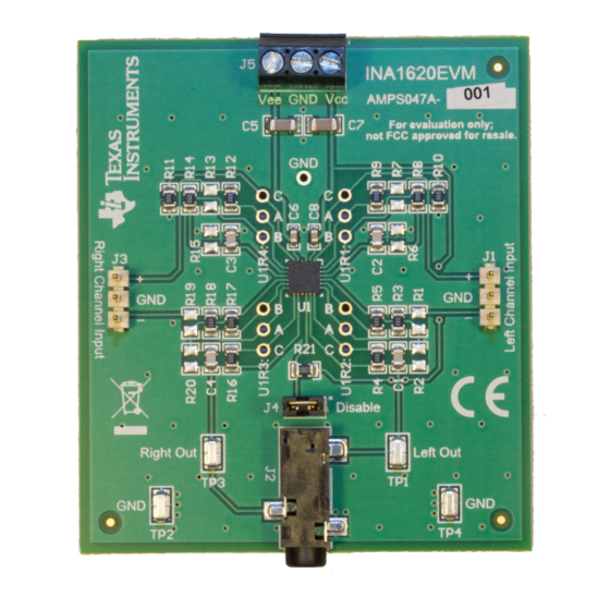 Texas Instruments INA1620EVM User Manual