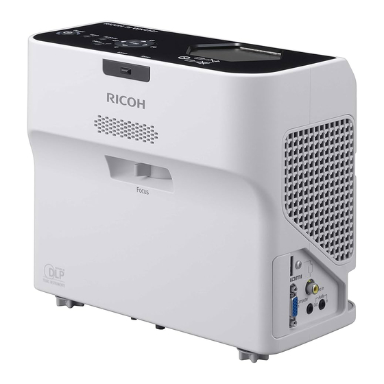 Ricoh pj wx4141ni Operating Instructions Manual