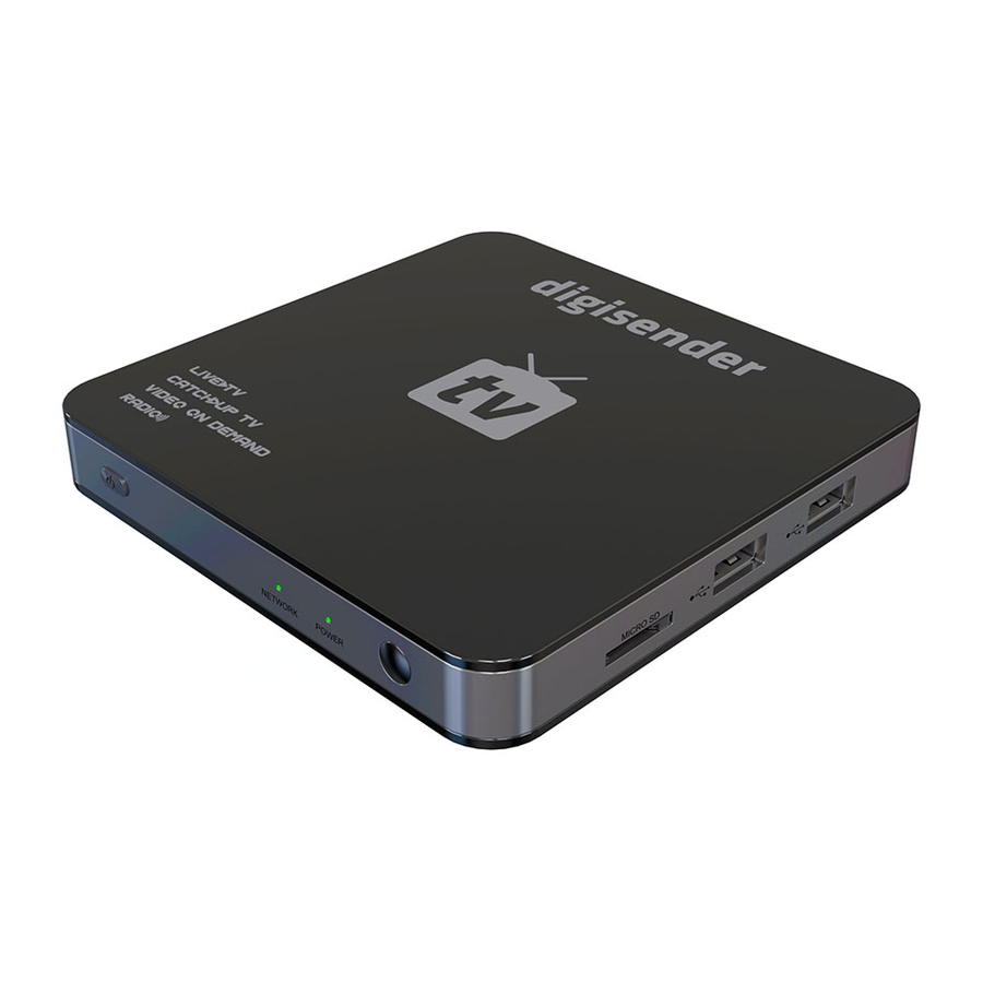 DigiSender TV SmartMelia dgtvsm202 Quick Setup Manual