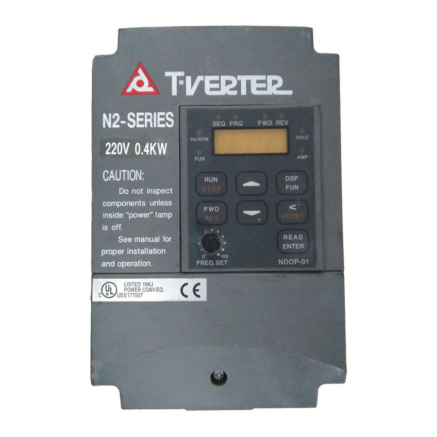 Taian T-Verter N2-220V Inverter Drive Manuals