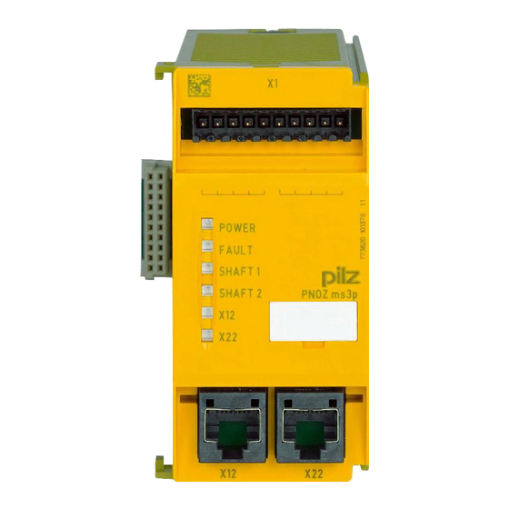 Pilz PNOZ ms3p Operating Manual