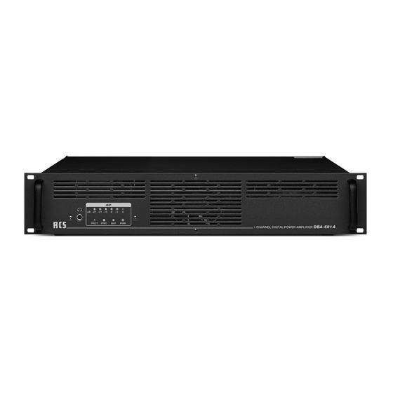 RCS AUDIO-SYSTEMS DBA-501A Operating Instructions Manual