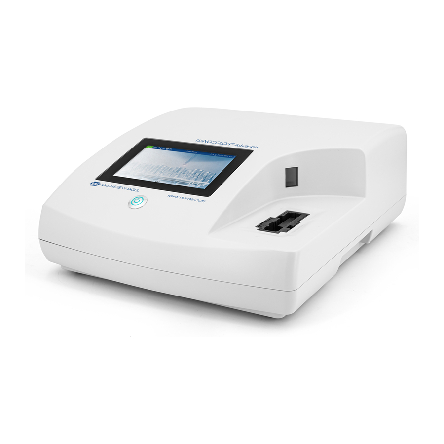Macherey-Nagel NANOCOLOR Advance Quick Start Manual