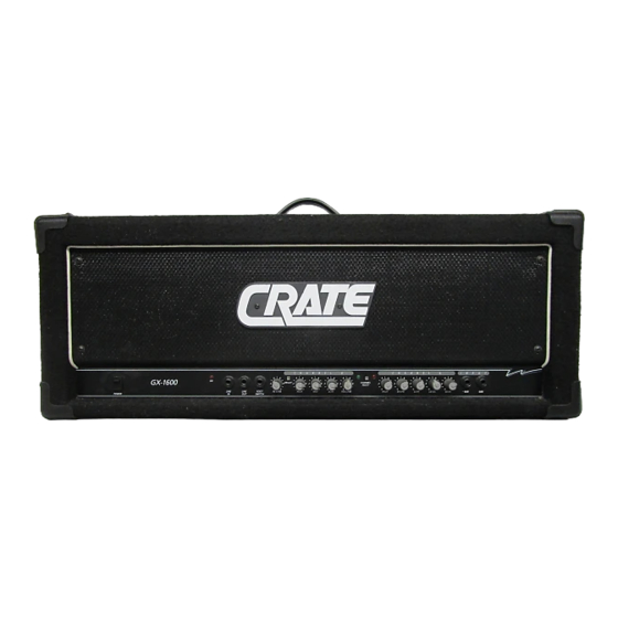 Crate GX-1600 Owner's Manual