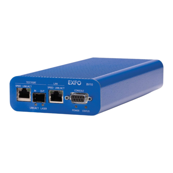 EXFO BV10 Installation Manual