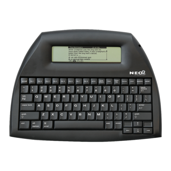 Alphasmart NEO User Manual